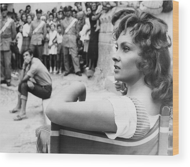1950-1959 Wood Print featuring the photograph Gina Lollobrigida In The Law Movie On #2 by Keystone-france