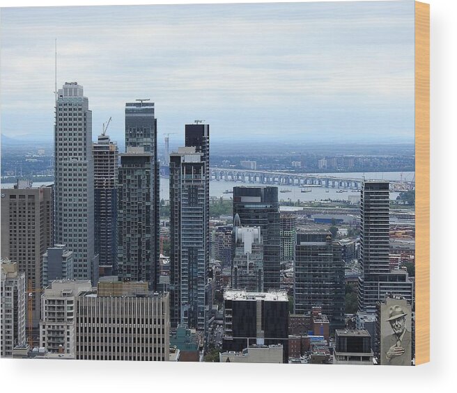 Montreal Skyline Wood Print featuring the photograph Montreal Skyline #2 by David Gorman