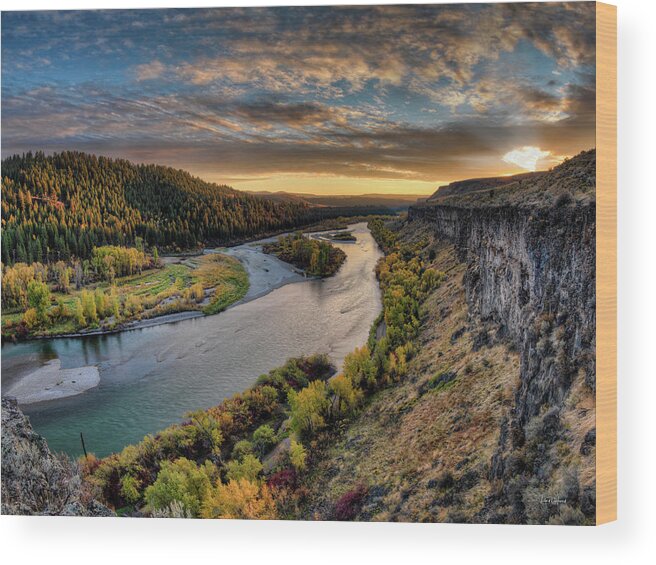 Idaho Scenics Wood Print featuring the photograph River Magic #3 by Leland D Howard