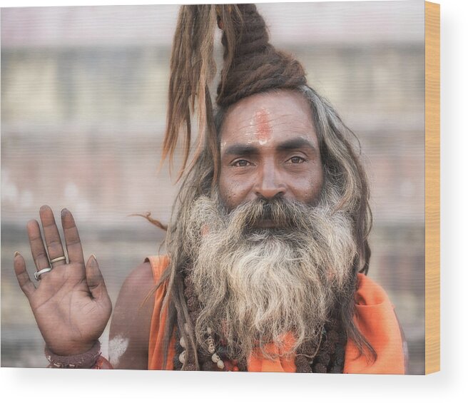 Ascetic Wood Print featuring the photograph Sadhu #2 #2 by Ludwig Riml