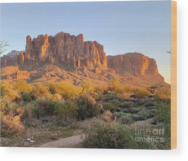 Photography Wood Print featuring the photograph Superstition Mountains #1 by Sean Griffin