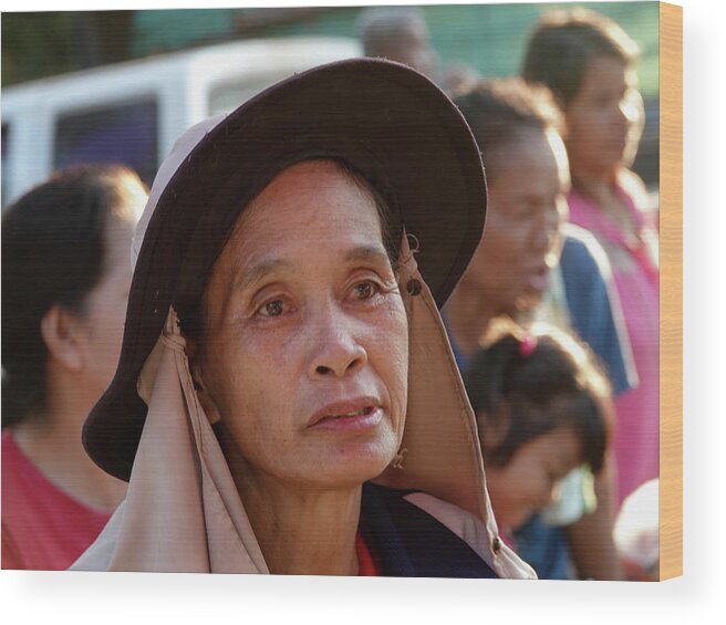 Thailand Wood Print featuring the photograph A face of life by Jeremy Holton