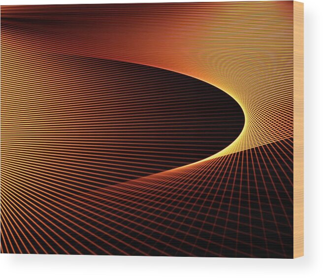 Three Dimensional Wood Print featuring the photograph Abstract Techno Background 2 by Fpm