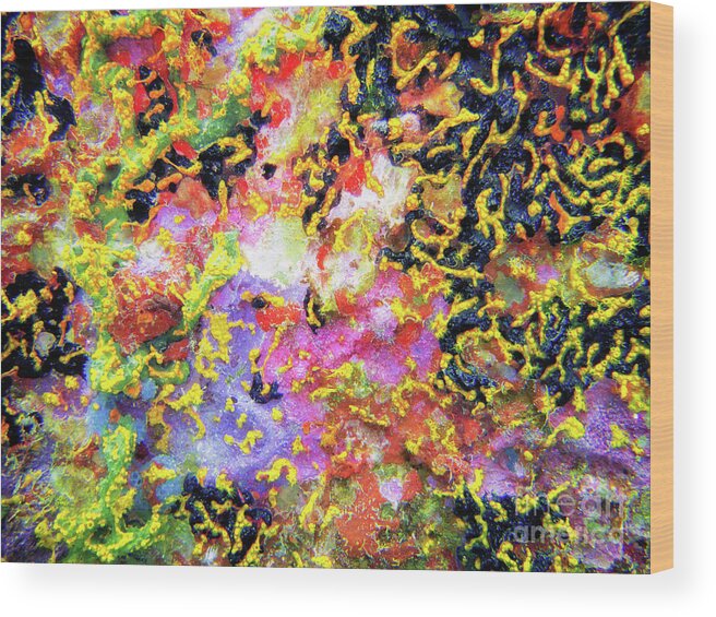 Coral Wood Print featuring the photograph Abstract Under the Sea by Becqi Sherman