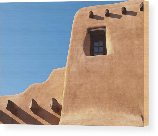 Architectural Feature Wood Print featuring the photograph Adobe House by Helovi