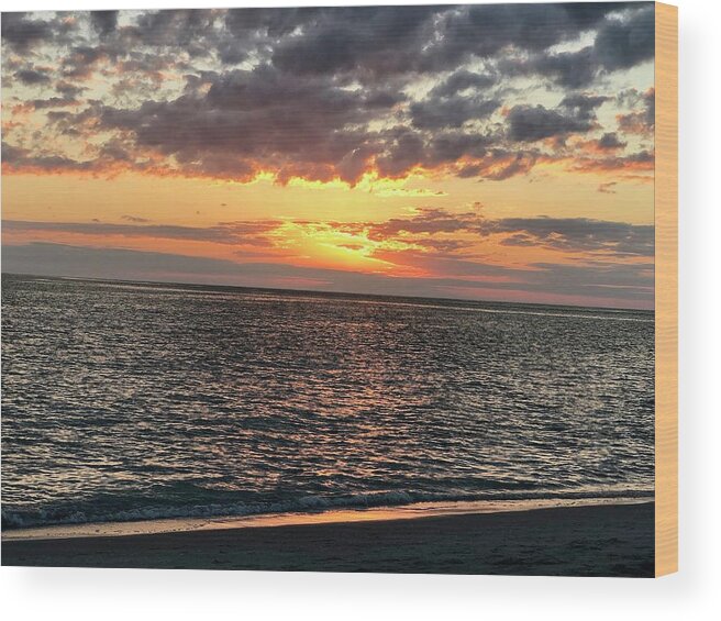 Beach Wood Print featuring the photograph After the Sun Sets Captiva Island Florida 2019 by Shelly Tschupp