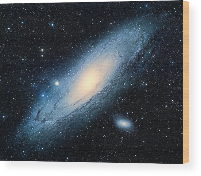 Night Wood Print featuring the photograph Andromeda Galaxy by Bo Chen