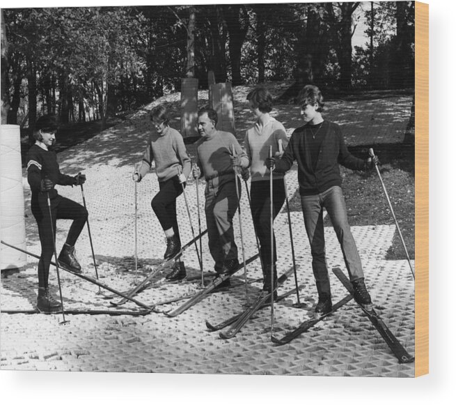 Shadow Wood Print featuring the photograph Artificial Ski Slope by Fox Photos