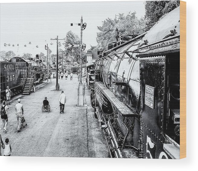 Trains Wood Print featuring the photograph At the Depot by Arthur Bohlmann