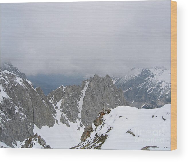 Mountains Wood Print featuring the photograph Atop the Alps by Ann Horn