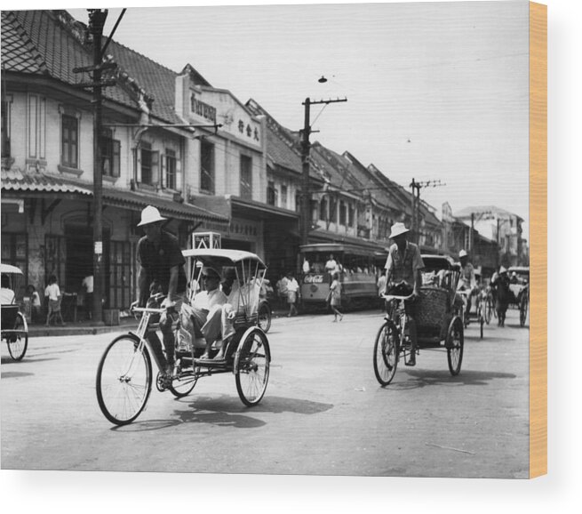 Southeast Asia Wood Print featuring the photograph Bangkok Bike Taxi by Baron