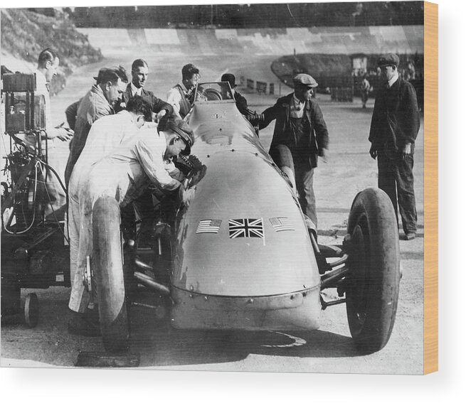 People Wood Print featuring the photograph Bluebird At Brooklands, Surrey,1928 by Heritage Images