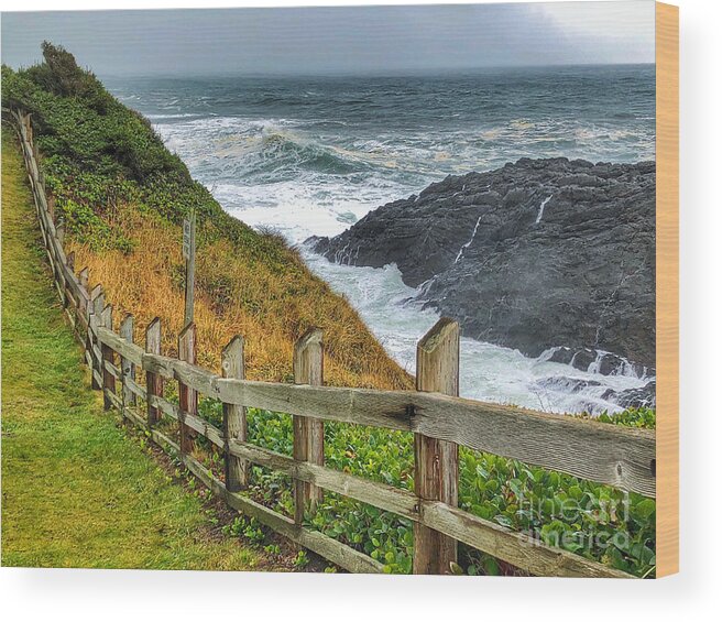 Photography Wood Print featuring the painting Boiler Bay by Jeanette French