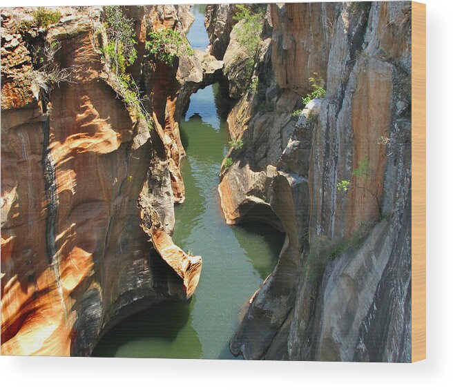 Tranquility Wood Print featuring the photograph Bourkes Luck Potholes, Blyde River by Sandra Leidholdt