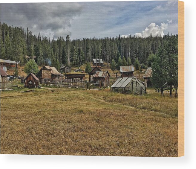 Log Cabin Wood Print featuring the photograph Burgdorf by Jerry Abbott