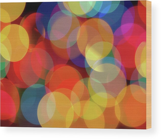 Celebration Wood Print featuring the photograph Christmas Lights by Joey Waitschat