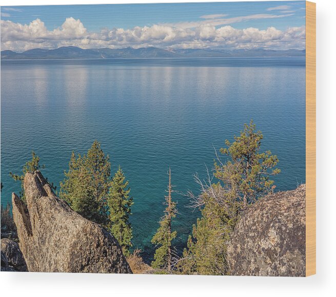 Loree Johnson Photography Wood Print featuring the photograph Clouds Over Tahoe by Loree Johnson