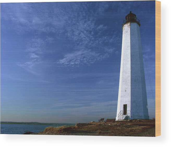 Outdoors Wood Print featuring the photograph Connecticut Lighthouse by Toddsm66