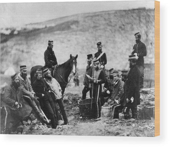 Horse Wood Print featuring the photograph Crimean Soldiers by Hulton Archive