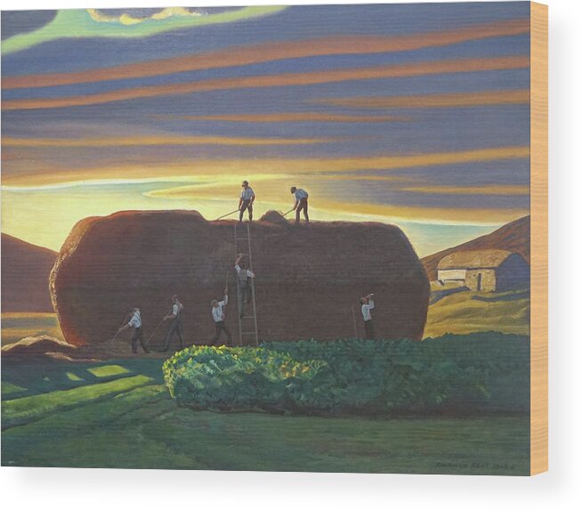 Ireland Wood Print featuring the painting Dan Wards Stack Ireland by Rockwell Kent