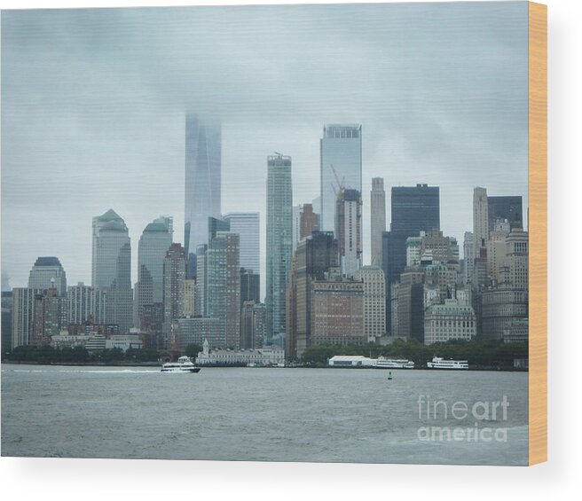 New York Wood Print featuring the photograph Downtown New York City by Judy Hall-Folde