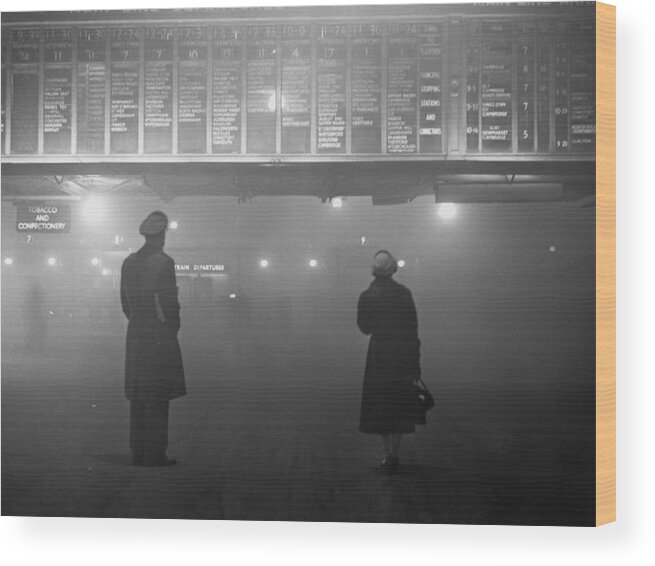 Problems Wood Print featuring the photograph Fog At Liverpool Street by Edward Miller
