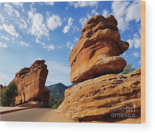 Garden Of The Gods Wood Print featuring the photograph Garden of the Gods Pass by Elizabeth M