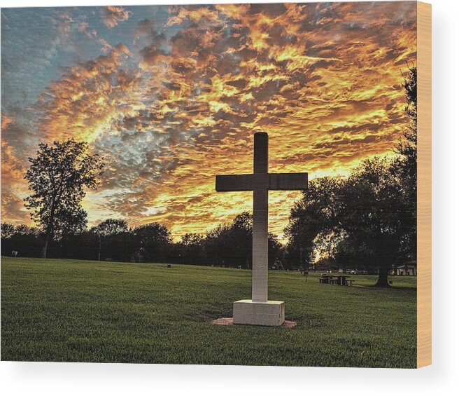 Sunset Wood Print featuring the photograph Glorious Sunset by Jerry Connally