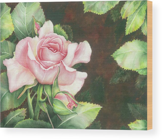 Rose Wood Print featuring the painting Grace by Lori Taylor