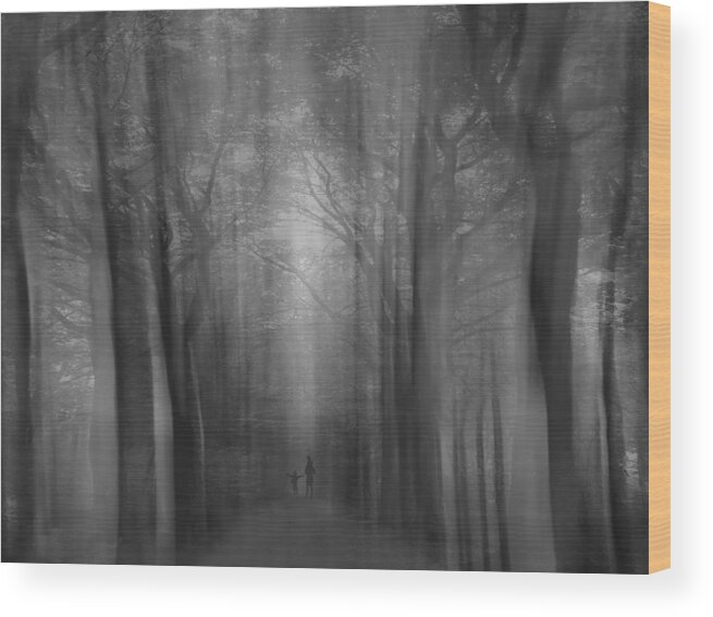 Fall Wood Print featuring the photograph Hello Autumn... by Yvette Depaepe