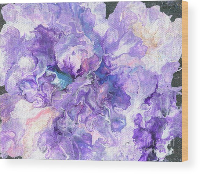Pansy Wood Print featuring the painting Hidden Pansy by Marlene Book