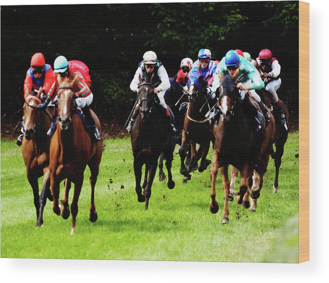 Horce-racing Wood Print featuring the photograph Horce Racing 11 by Jorg Becker