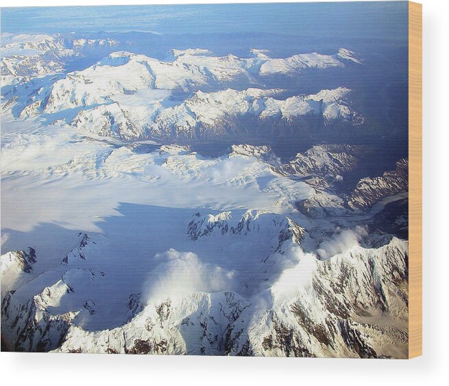 Alaska Wood Print featuring the photograph Icebound Mountains by Mark Duehmig