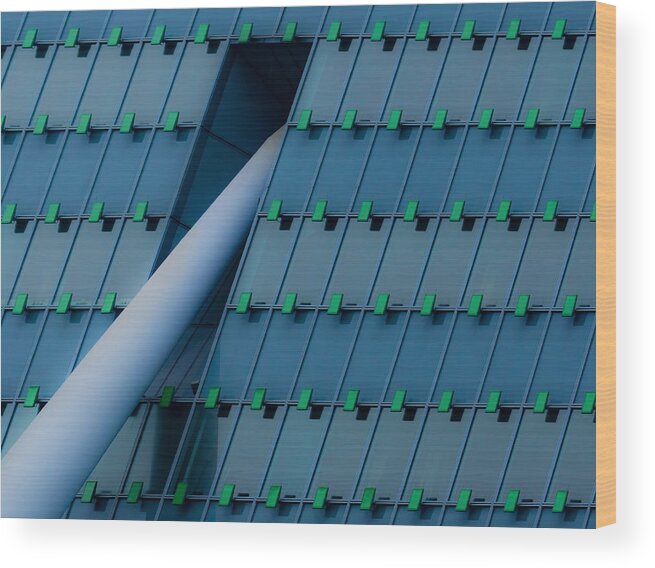 Architecture Wood Print featuring the photograph Kpn Building. by Greetje Van Son