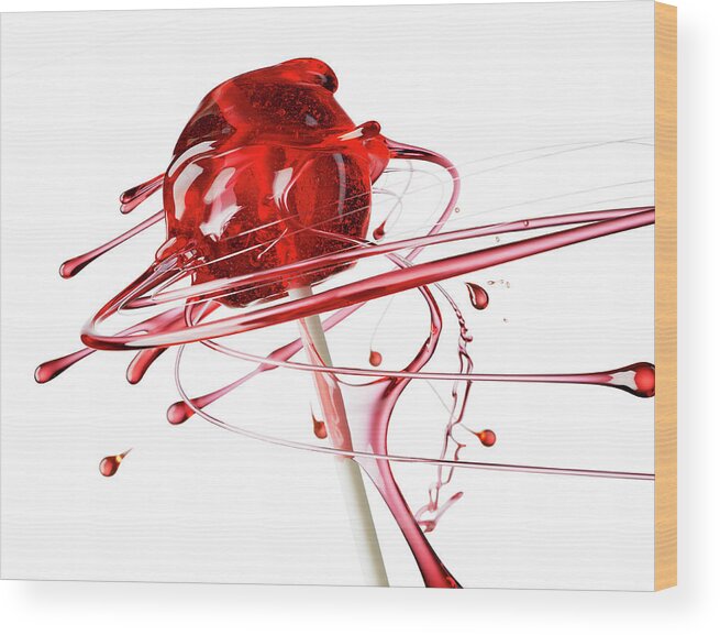 White Background Wood Print featuring the photograph Lollipop by Jack Andersen
