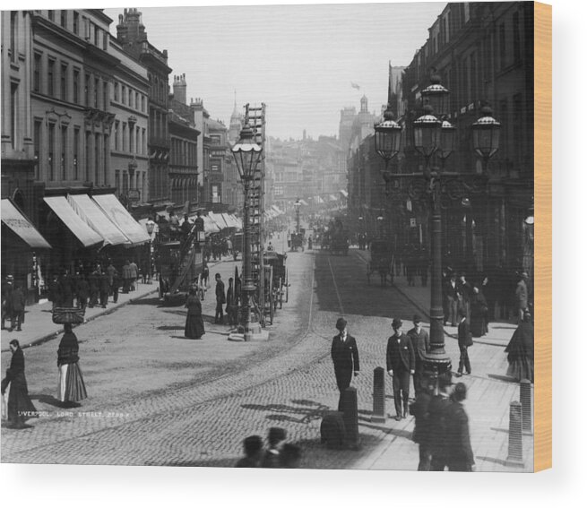 People Wood Print featuring the photograph Lord Street by London Stereoscopic Company