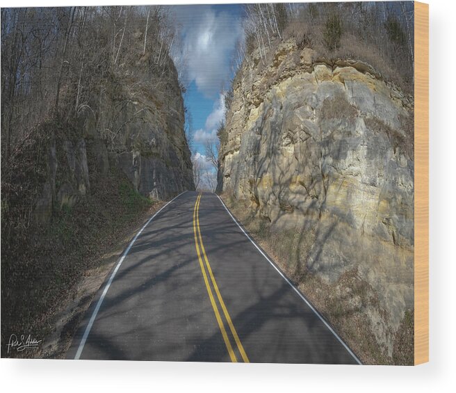 Roadway Wood Print featuring the photograph Mindoro Cut by Phil S Addis