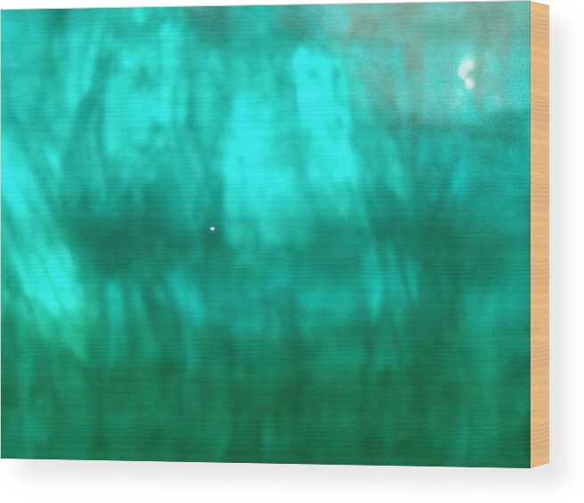 Aquamarine Wood Print featuring the digital art Nature Blue Pool by Scott S Baker