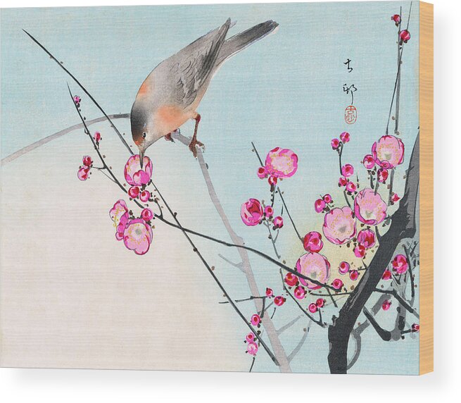 Koson Wood Print featuring the painting Nightingale by Koson