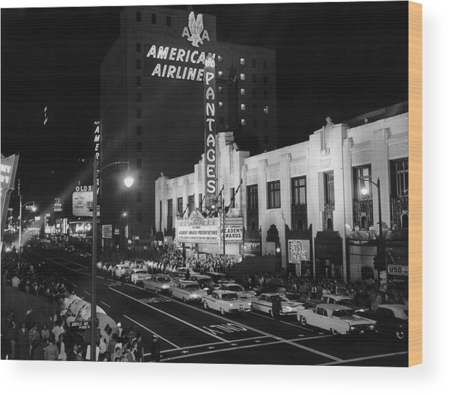 Crowd Wood Print featuring the photograph Oscar Night by Archive Photos