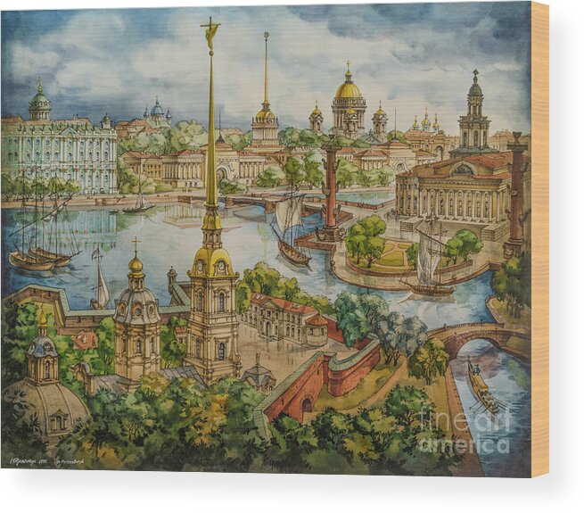 Peter And Paul's Fortress Wood Print featuring the photograph Peter and Paul's Fortress by Maria Rabinky