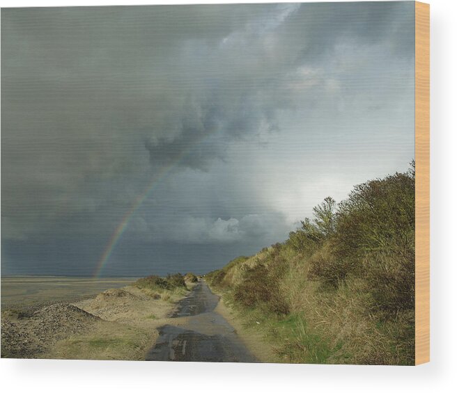 Scenics Wood Print featuring the photograph Rainbow Storm by Guillaume Temin