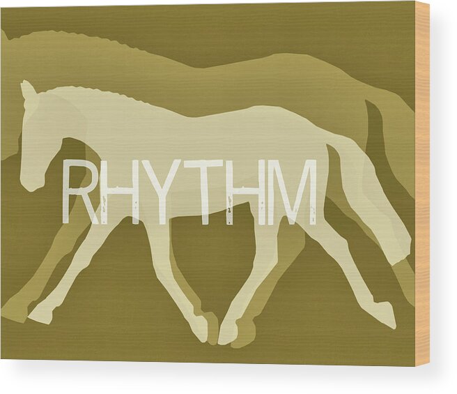 Acceptance Wood Print featuring the photograph Rhythm Negative by Dressage Design