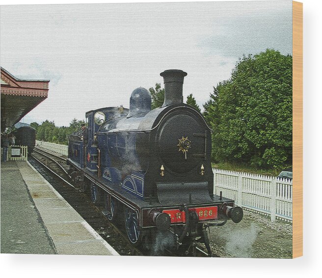 Scotland Wood Print featuring the photograph SCOTLAND. Aviemore. Strathspey Railway. by Lachlan Main