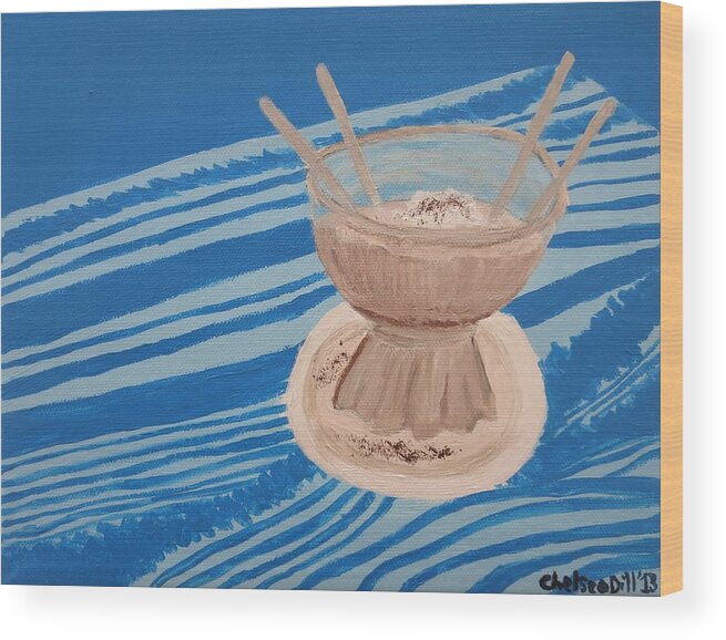  Wood Print featuring the painting Serendipity Frozen Hot Chocolate #3 by C E Dill