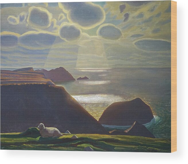 Ireland Wood Print featuring the painting Sturrall Donegal Ireland by Rockwell Kent