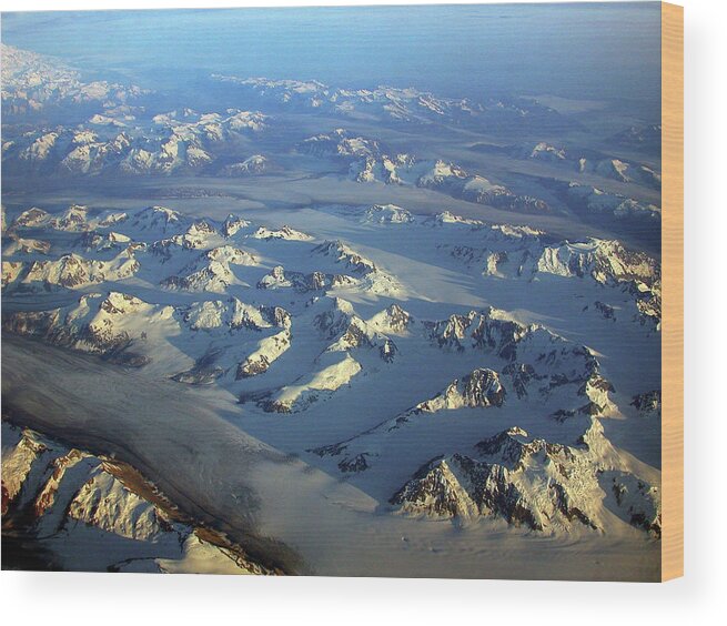 Alaska Wood Print featuring the photograph Sun Kissed Glaciers by Mark Duehmig