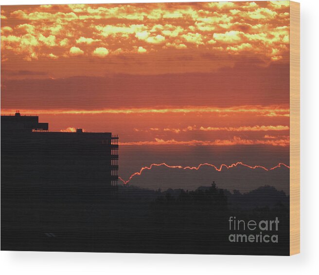 Ann Arbor Wood Print featuring the photograph Sunrise 3 by Phil Perkins