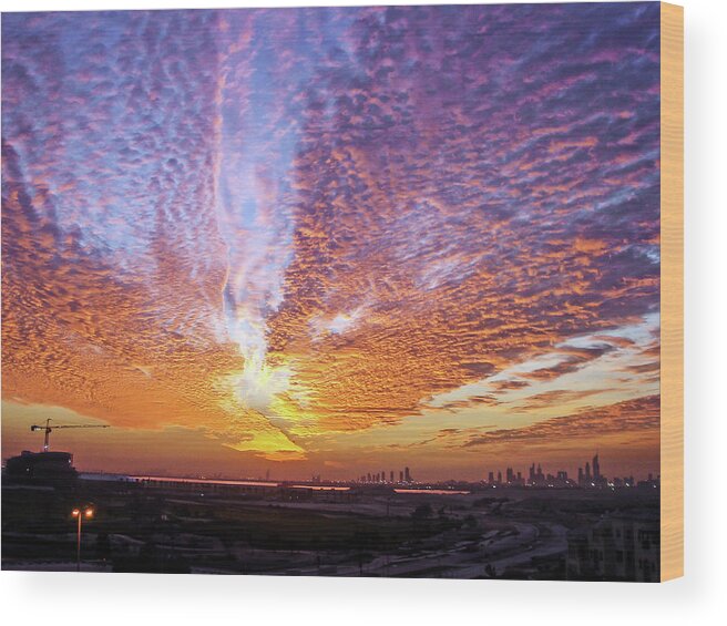 Sunset Wood Print featuring the photograph Sunset Colors by Peggy Blackwell
