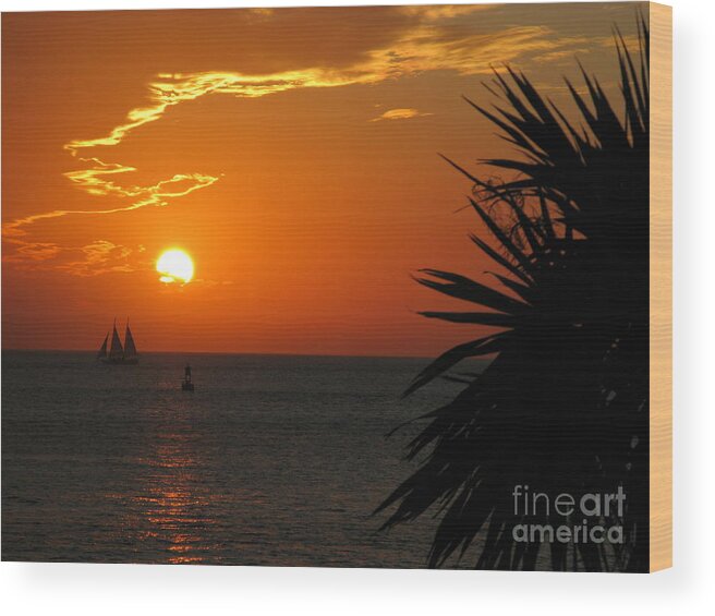Florida Wood Print featuring the photograph Sunset in the Keys by Terri Brewster